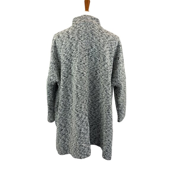 Lou & Grey Loft Womens M Knit Tunic Sweater Black White Mock Neck - Picture 3 of 10